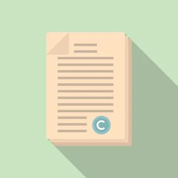 Company standard icon flat vector. Regulatory iso Stock Illustration