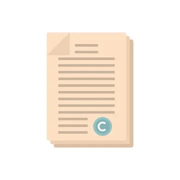 Company standard icon flat vector. Regulatory iso Stock Illustration