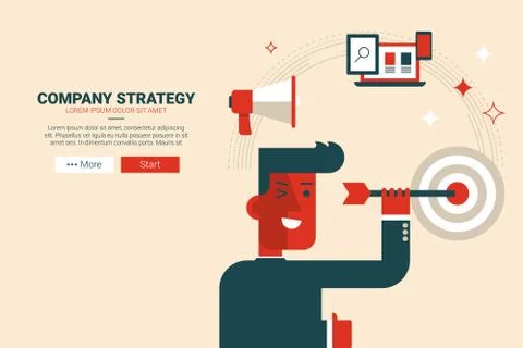 Company strategy concept Stock Illustration