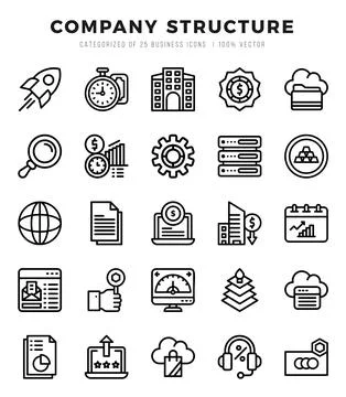 Company Structure icon pack for your website. mobile. presentation. and log.. Stock Illustration