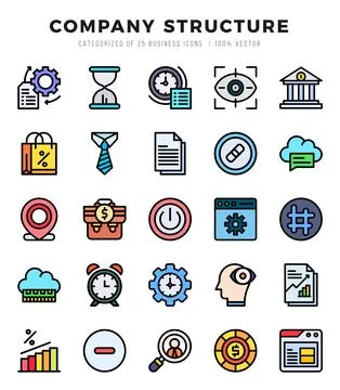 Company Structure icon pack for your website. mobile. presentation. and log.. 스톡 일러스트
