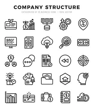 Company Structure icon pack for your website. mobile. presentation. and log.. Stock Illustration