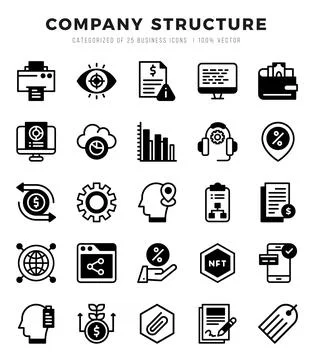 Company Structure icon pack for your website. mobile. presentation. and log.. Illustrazione stock