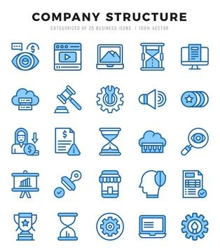 Company Structure icon pack for your website. mobile. presentation. and log.. Stock Illustration