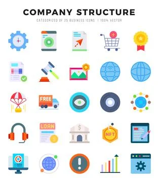 Company Structure icon pack for your website. mobile. presentation. and log.. Stock Illustration