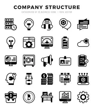 Company Structure icon pack for your website. mobile. presentation. and log.. 스톡 일러스트