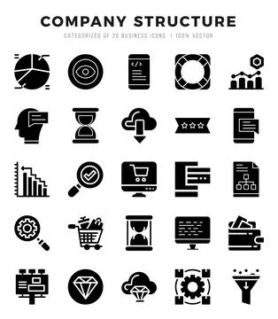 Company Structure icon pack for your website. mobile. presentation. and log.. Illustrazione stock