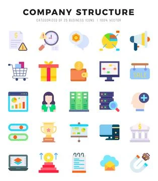 Company Structure icon pack for your website. mobile. presentation. and log.. Stock Illustration