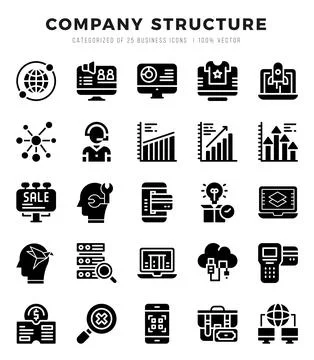 Company Structure icon pack for your website. mobile. presentation. and log.. 스톡 일러스트