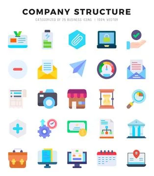 Company Structure icon pack for your website. mobile. presentation. and log.. Stock Illustration