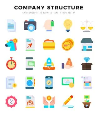 Company Structure icon pack for your website. mobile. presentation. and log.. 스톡 일러스트