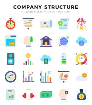 Company Structure icons set. Vector illustration. Stock Illustration