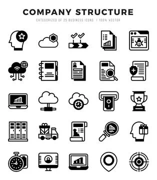 Company Structure icons set. Vector illustration. 스톡 일러스트