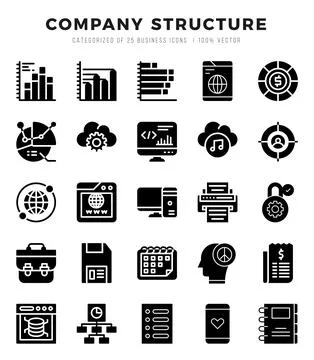 Company Structure icons set. Vector illustration. 스톡 일러스트
