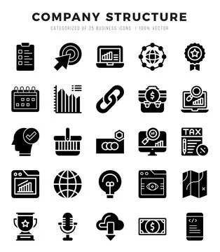 Company Structure icons set. Vector illustration. 스톡 일러스트