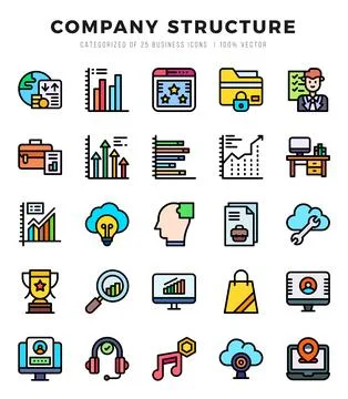 Company Structure icons set. Vector illustration. Stock Illustration