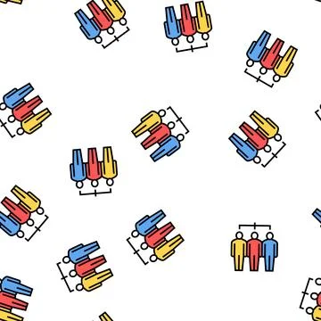 Company team vector seamless pattern Stock-Illustration