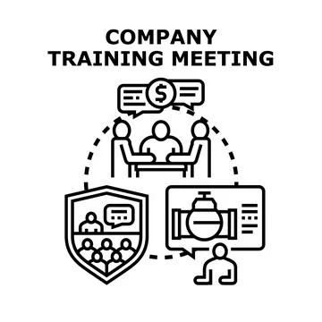 Company training meeting development learning business process Stock Illustration