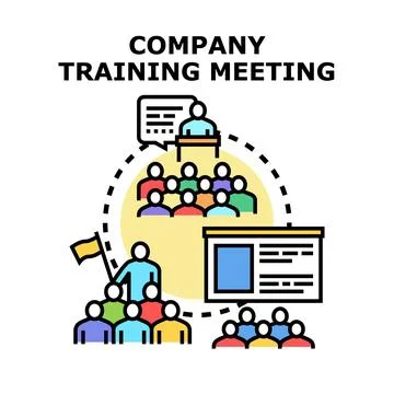 Company training meeting for professional development and team learning Stock Illustration