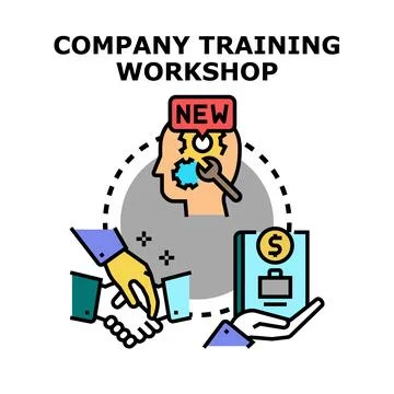 Company training workshop developing new skills business Stock Illustration