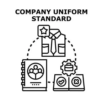 Company uniform standard, dress code and corporate identity concept Stock Illustration