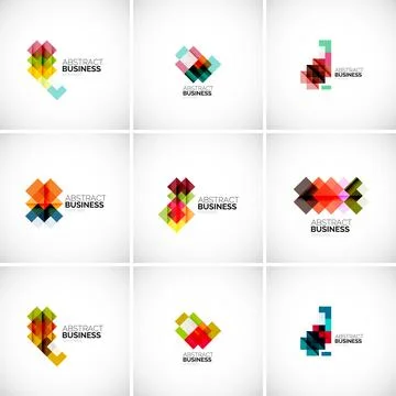 Company vector logo branding elements Stock Illustration