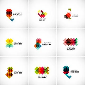 Company vector logo branding elements Illustrazione stock