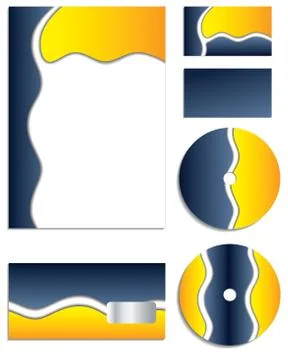 Company vector set with cd Stock Illustration