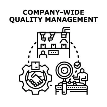 Company wide quality management system vector icon Stock Illustration