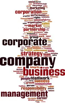 Company word cloud Stock Illustration