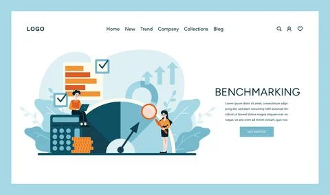 Comparative analysis for business performance enhancement and strategic Stock Illustration