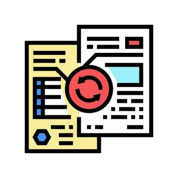 Comparative analysis color icon vector illustration Stock Illustration
