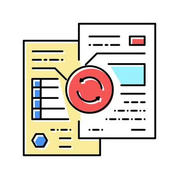 Comparative analysis color icon vector illustration Stock Illustration