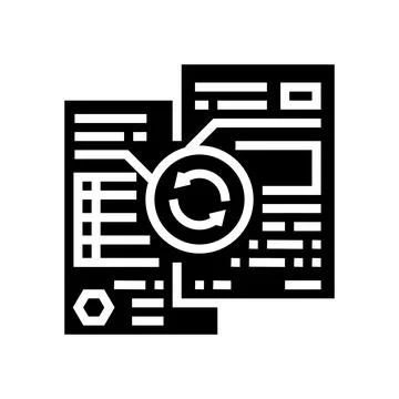 Comparative analysis glyph icon vector illustration Stock Illustration