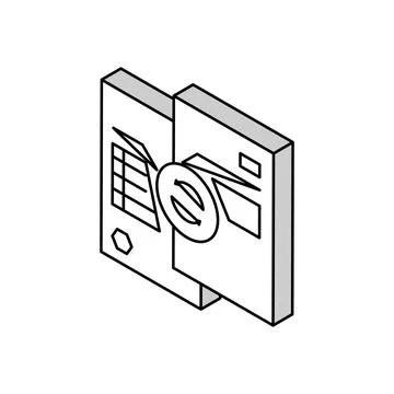 Comparative analysis isometric icon vector illustration Stock Illustration