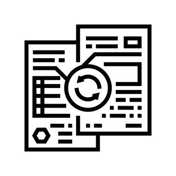Comparative analysis line icon vector illustration Stock Illustration