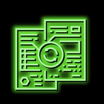 Comparative analysis neon glow icon illustration Stock Illustration
