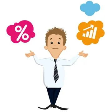 Comparative businessman Stock Illustration