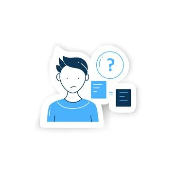 Comparative research method sticker Stock Illustration