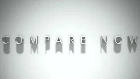 Compare now 3D title animation with shadows on a white background 스톡 동영상 297802146