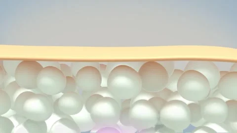 Compare the skin layer used as a background for skin care and sun protection Stock Footage 308067365