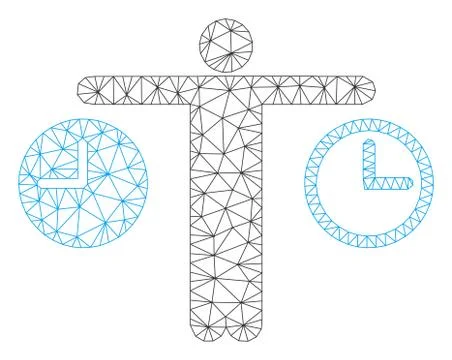 Compare Time Polygonal Frame Vector Mesh Illustration Illustrazione stock