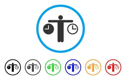 Compare Time Rounded Icon Stock Illustration