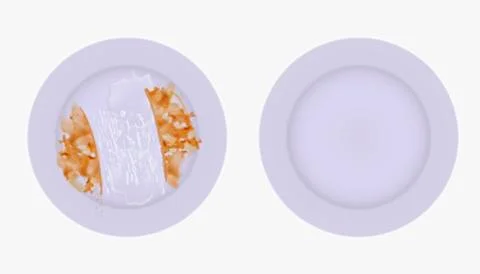 Compare two dishes Stock Illustration