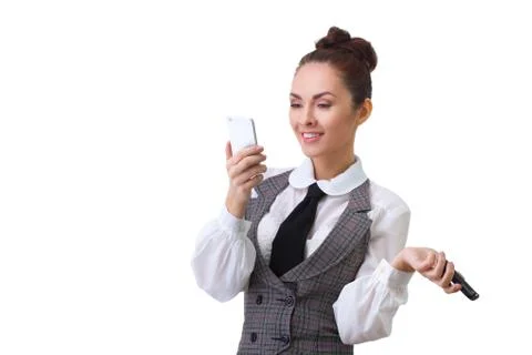Compare the two mobile phones Stock Photos