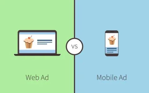 Comparing of advertising Stock Illustration