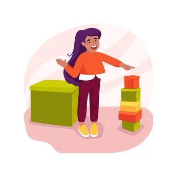 Comparing and counting objects isolated cartoon vector illustration. Stock Illustration