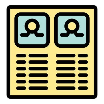 Comparing candidates resumes side by side for hiring process Illustrazione stock