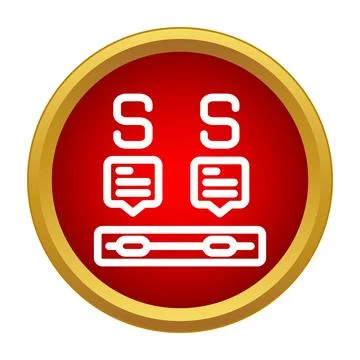 Comparing data points and values icon Stock Illustration