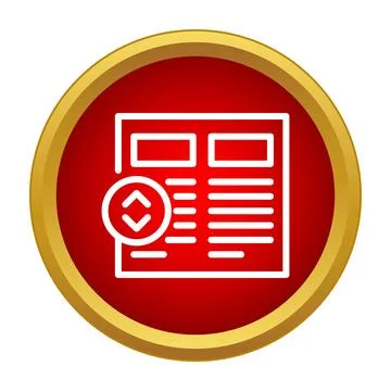Comparing documentation data information on a red button 스톡 일러스트